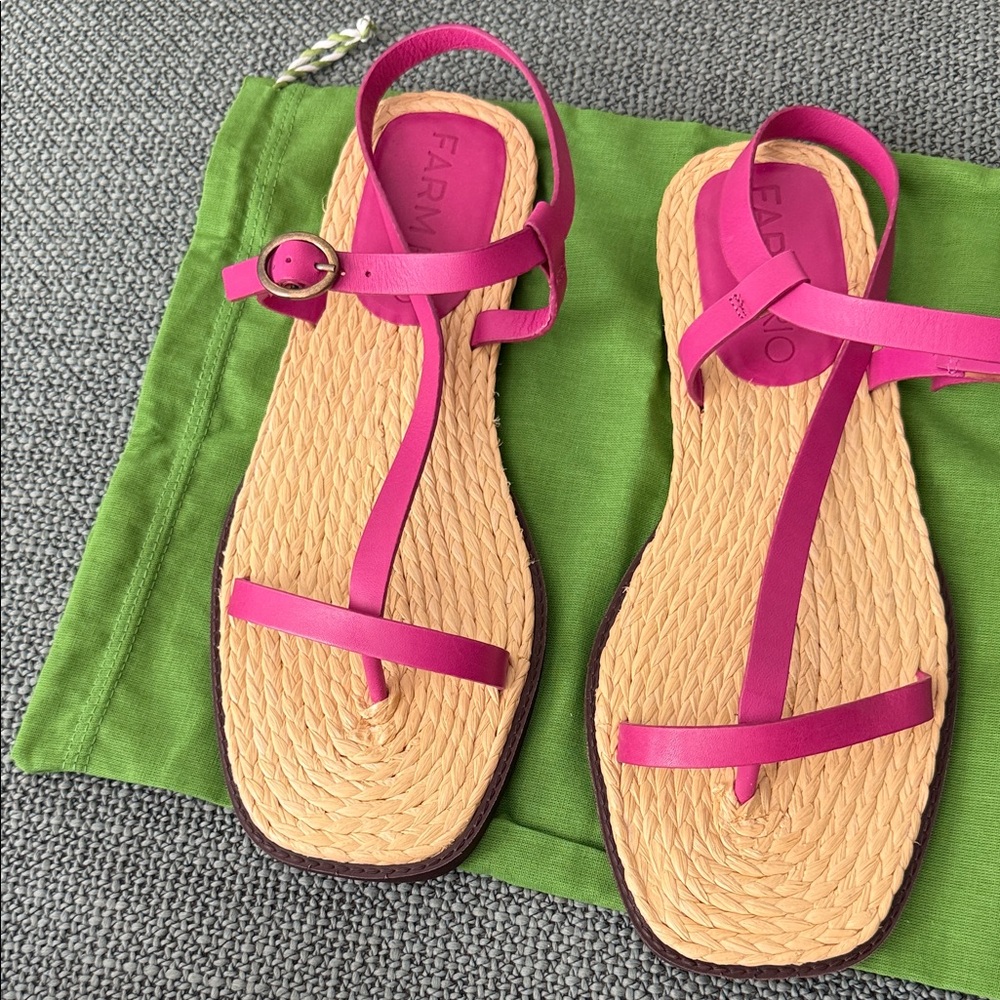 FARM Rio Fuchsia and Tan Women's Sandals